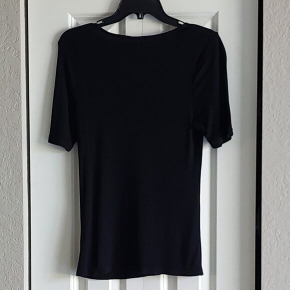 Lascana Short Sleeve Tops 1 Black & 1 Blue Women's Size 8/10 - Picture 6 of 16